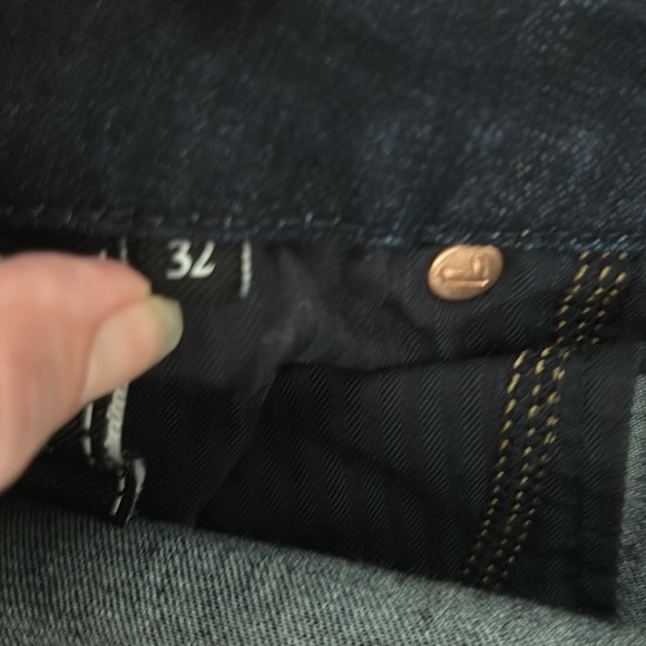 7 For All Mankind Karah Straight Leg Dark Wash Jeans 32 - Picture 9 of 9